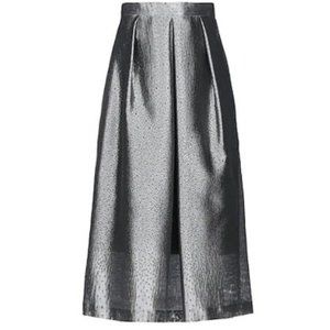 Caractere Silver Lined Midi Skirt - Size 6 NWT